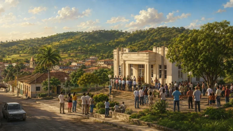 Vista ilustrativa de Sarzedo em referência à emancipação municipal de 1995