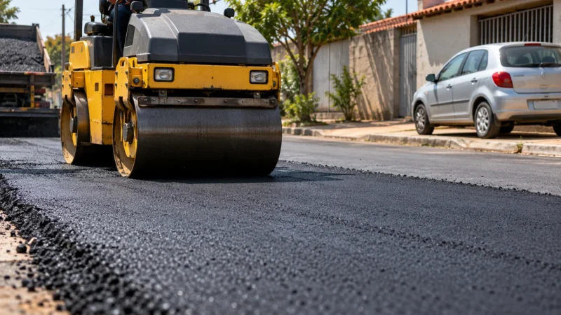 Recapeamento deixa pontos sem asfalto sob carros em Ibirité